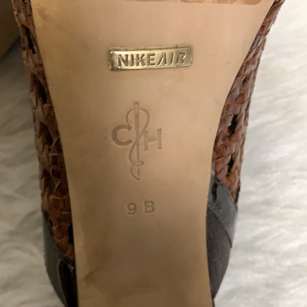 Cole Haan Brown Peep Toe Heels - Picture 7 of 13